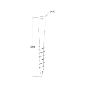 skruefundament 60 550mm O 04